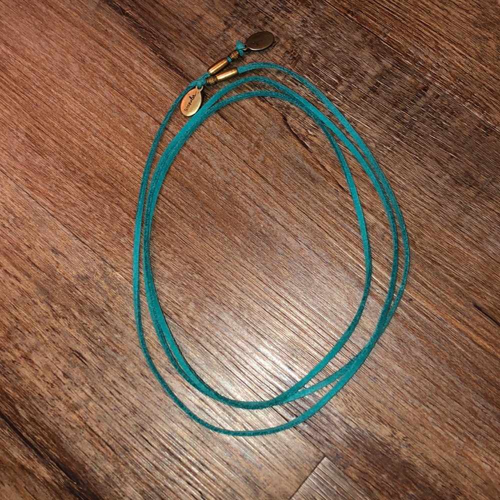 Teal Choker Wrap Necklace from San Diego